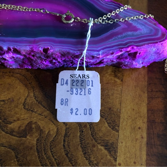 Vintage 70s gold plated multi strand chain diamond cut accent necklace NWT - Picture 9 of 9